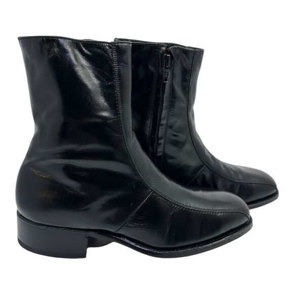 Florsheim Mens Black Leather Round Toe Side Zip Ankle Booties Size 5.5 D - Picture 16 of 16